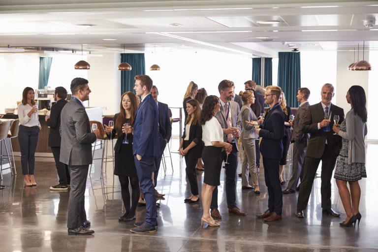 Delegates Networking At Conference Drinks Reception